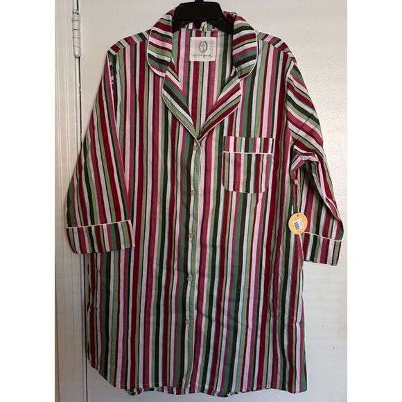 Printfresh Candy Cane Stripe Sleep Shirt - Peppermint Size L / NWT - Picture 6 of 9